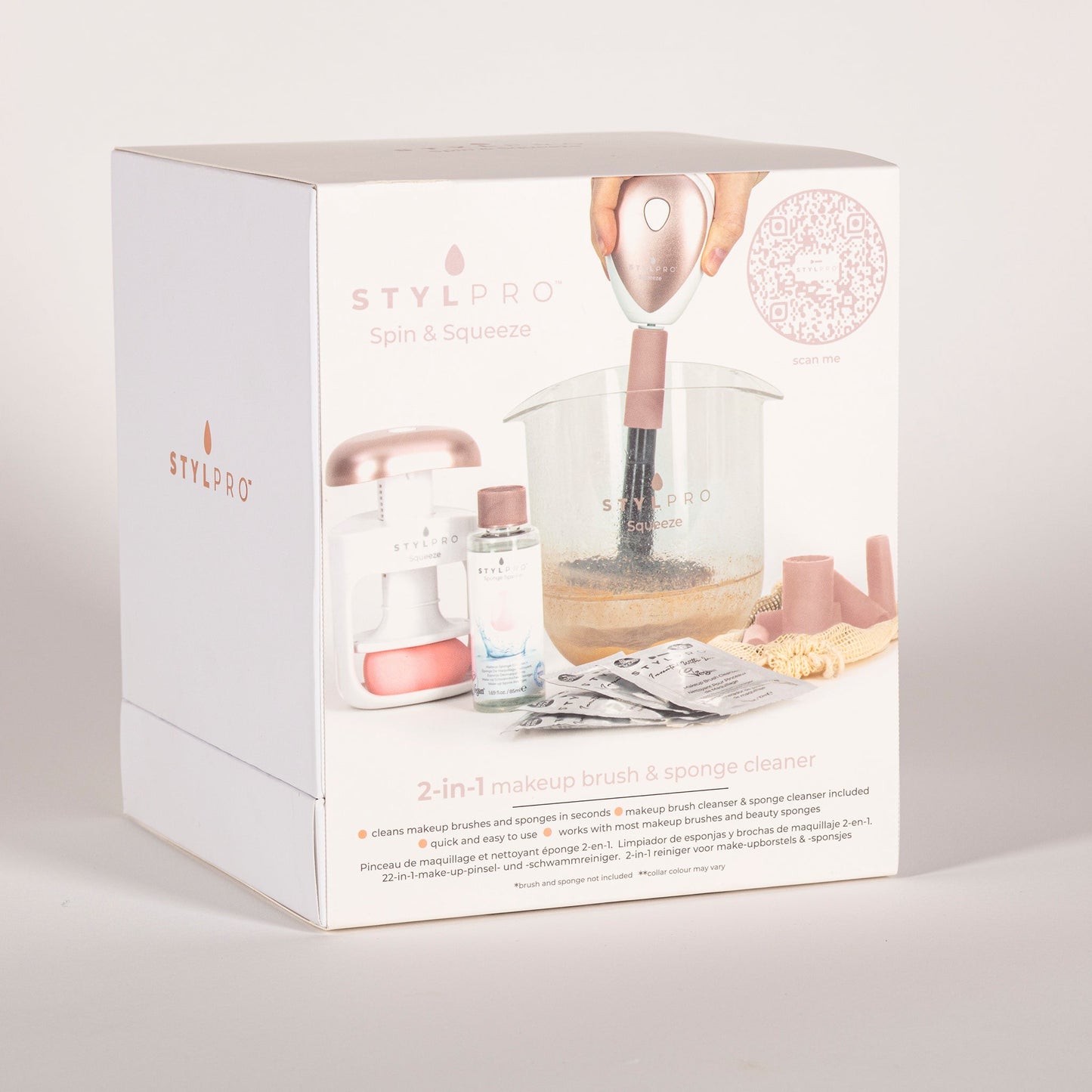 STYLPRO Spin & Squeeze Makeup Brush and Sponge Cleaner